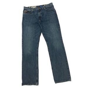 Ariat M2 Jeans Relaxed Boot Blue Denim Pants Work Wear Cowboy Ranch Mens 36x36